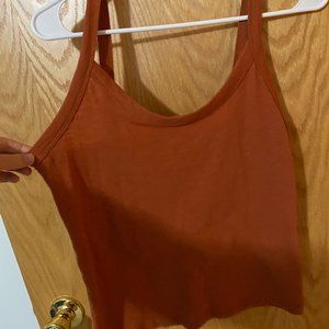 Comfortable Medium Orange Tank Top